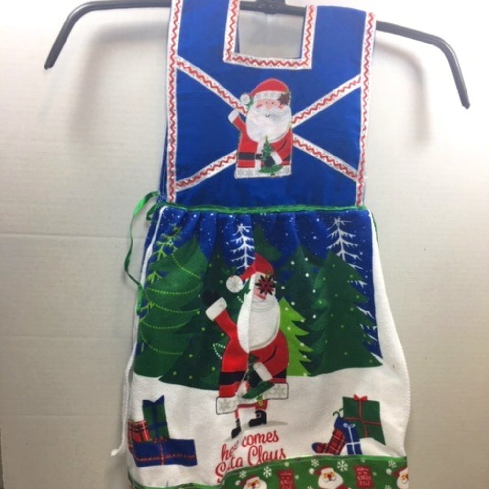 NEW Christmas Applique Apron Child Age: 2-4